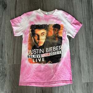 Justin Bieber Believe 2012 Concert Tour Short Sleeve T-Shirt Men's S
